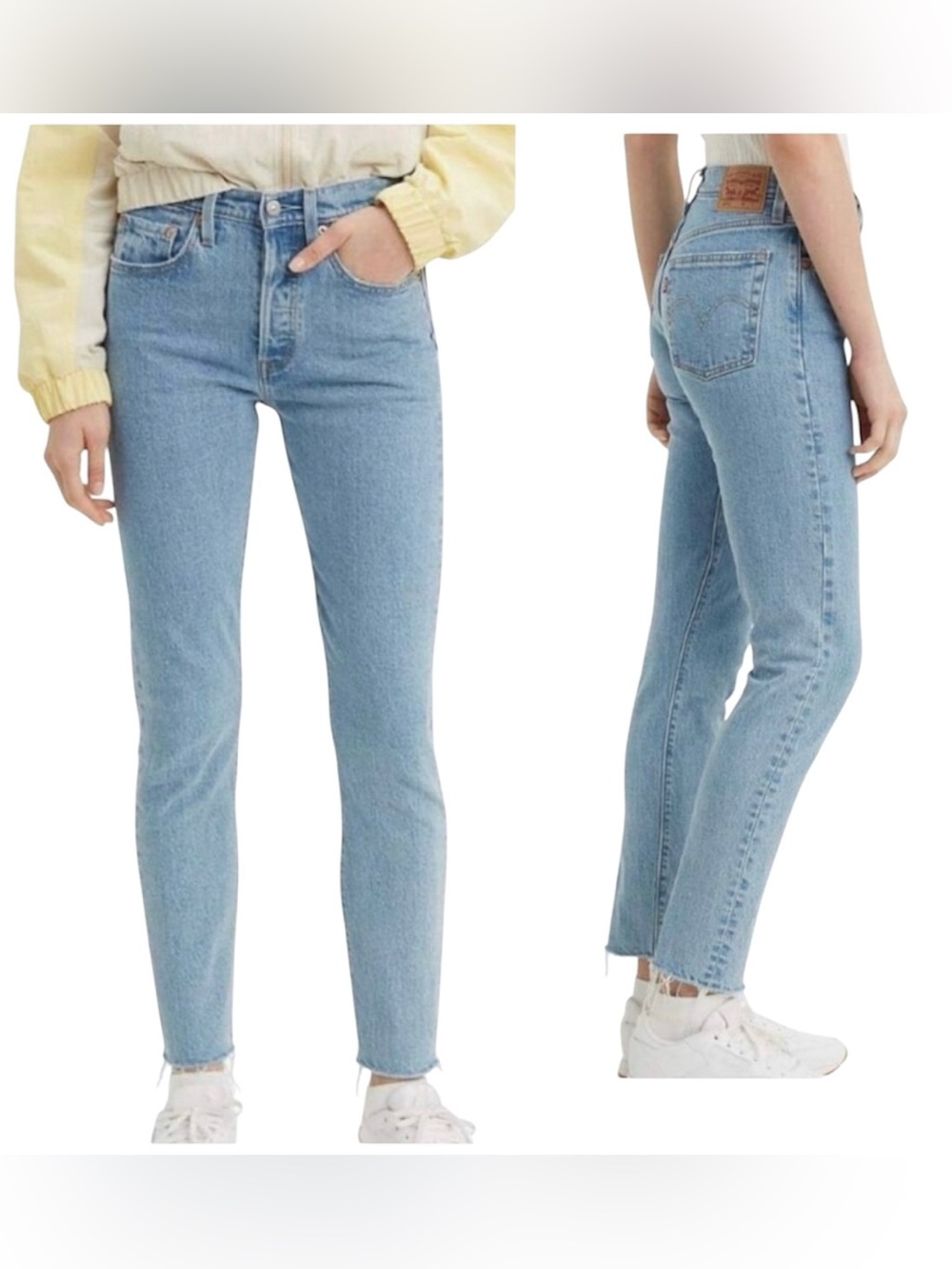 Levi’s 501 Light Wash High-Rise Skinny Filiforme Jeans 27